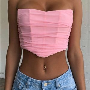 Pink bustier tiger mist top xs (sold out online)